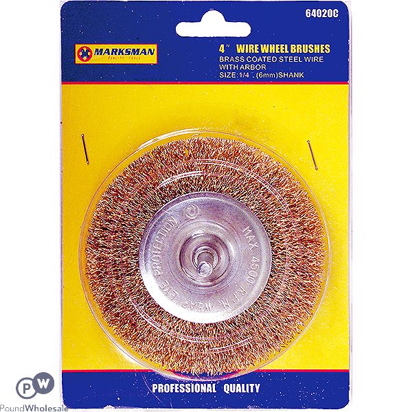 Marksman Brass Wire Wheel Brushes 4"