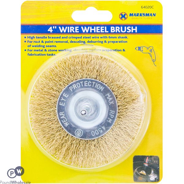 Marksman Brass Wire Wheel Brushes 4"