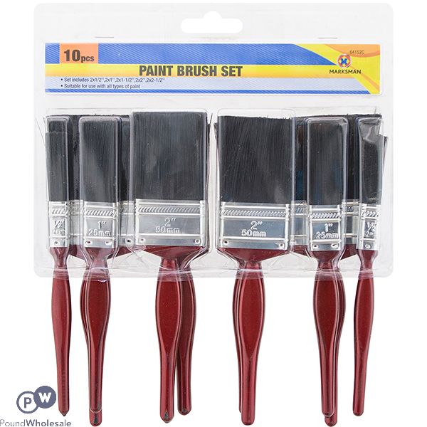 Marksman Assorted Paint Brush Set 10pc