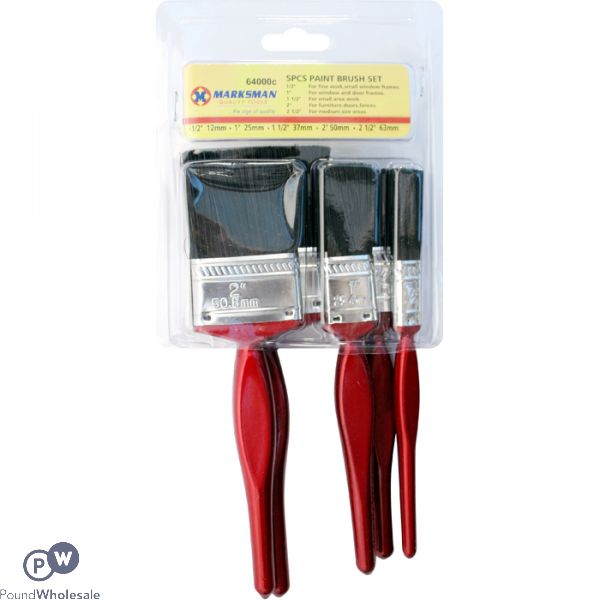 Marksman Paint Brush Set Cherry 5pc