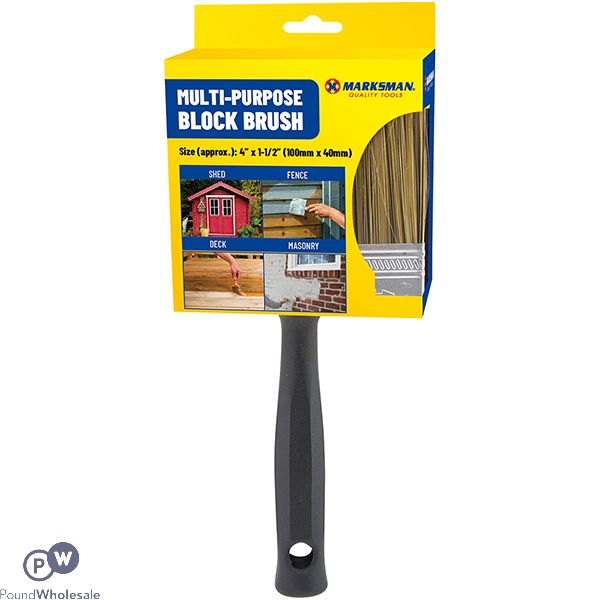 MARKSMAN MULTI-PURPOSE BLOCK PAINT BRUSH 4" X 1-1/2"