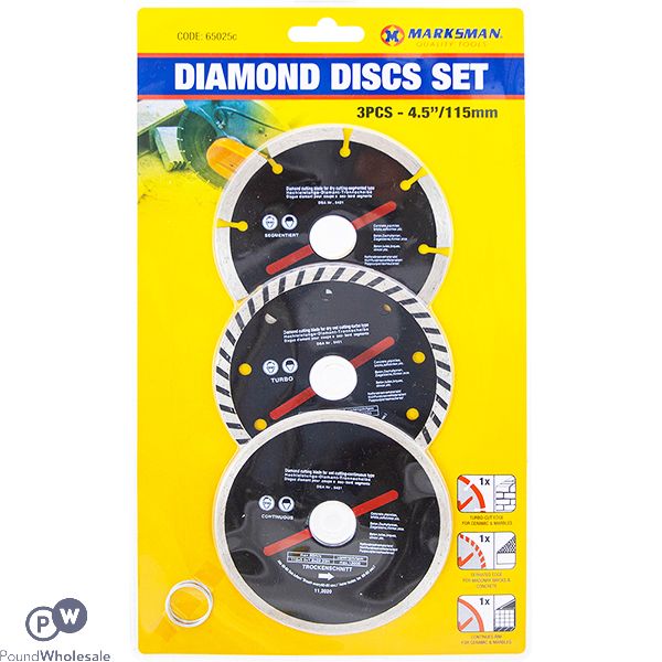 Marksman Diamond Discs Set 4.5" 3 Pack