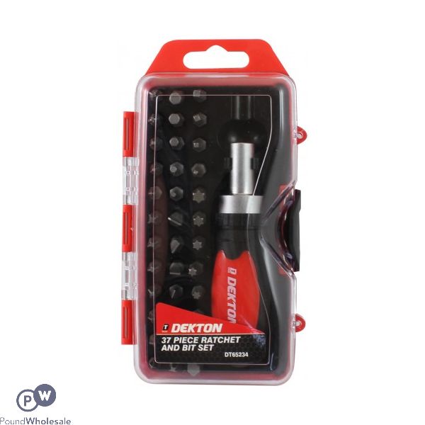 Dekton Stubby Ratchet Screwdriver And Bit Set 38pc CDU