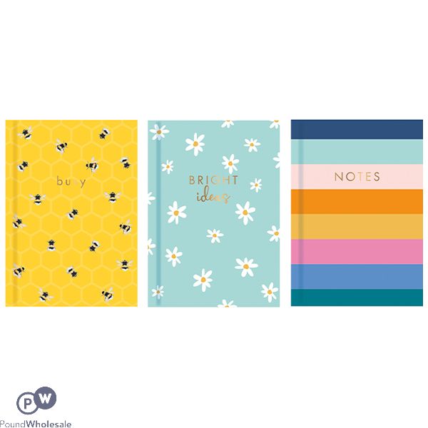 Just Stationery A5 Brights Hardback Notebook Assorted