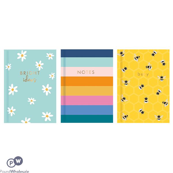 Just Stationery A6 Brights Hardback Notebook Assorted
