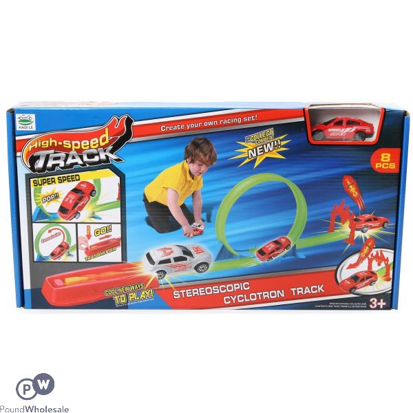 High Speed Track 8 Piece Racing Car Play Set