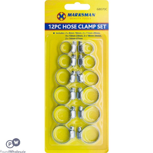 Marksman Hose Clamp Set 12pc