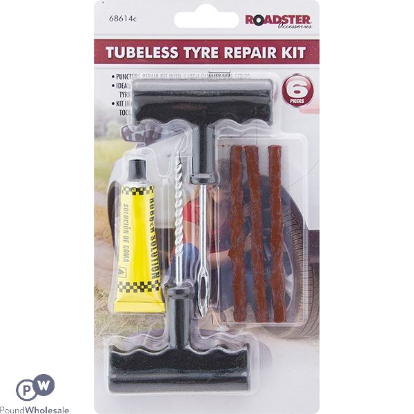 ROADSTER TUBELESS TYRE REPAIR KIT 6PC