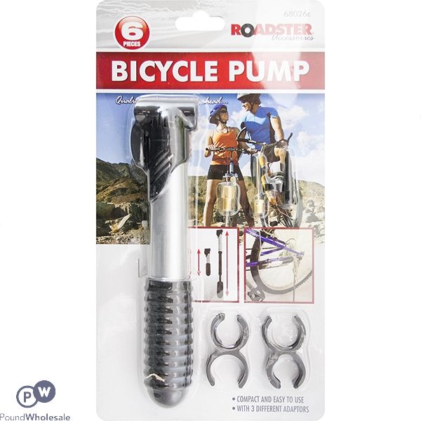 Roadster Bicylcle Pump 6pc