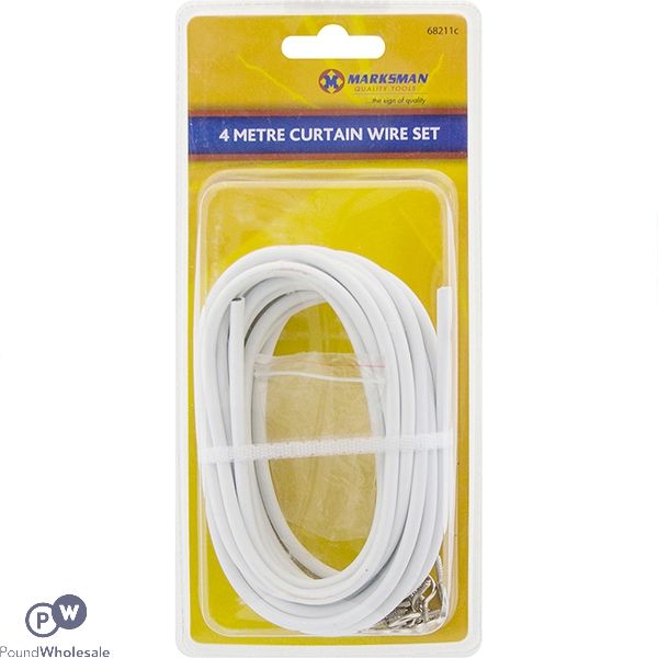 Marksman Curtain Wire Set 4m With Hooks