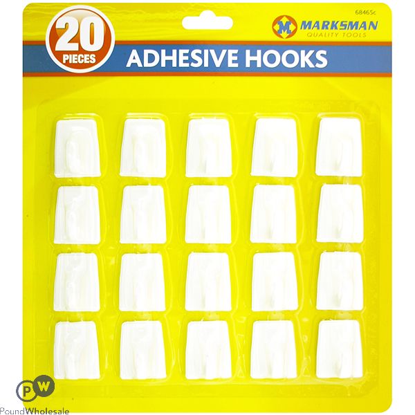 MARKSMAN SELF-ADHESIVE HOOKS 20 PACK