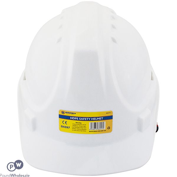 MARKSMAN HDPE WHITE SAFETY HELMET