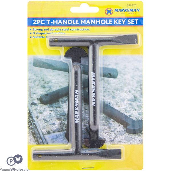 MARKSMAN T-HANDLE MANHOLE KEY SET 2 PACK