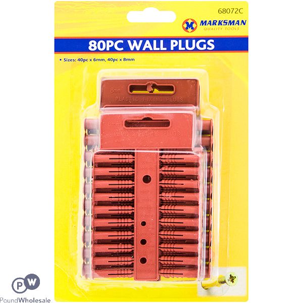 Marksman 6mm & 8mm Wall Plugs 80pc