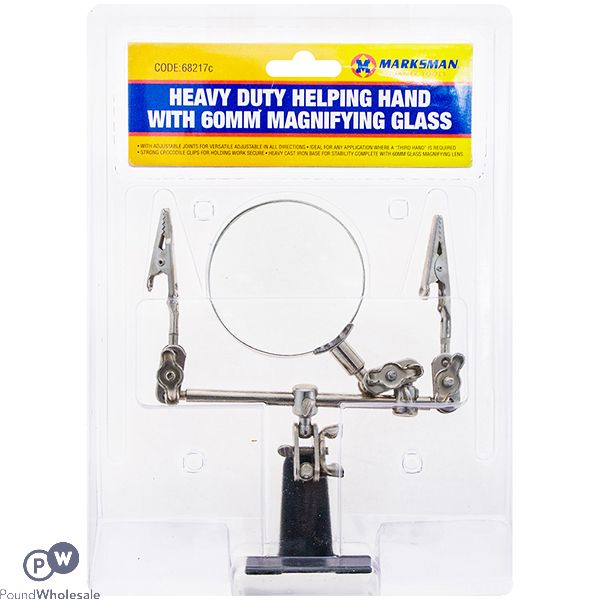 Marksman Heavy Duty Helping Hand With Magnifying Glass 60mm