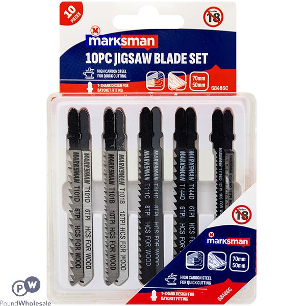 Marksman Bayonet Hcs Jigsaw Blade Set 10pc