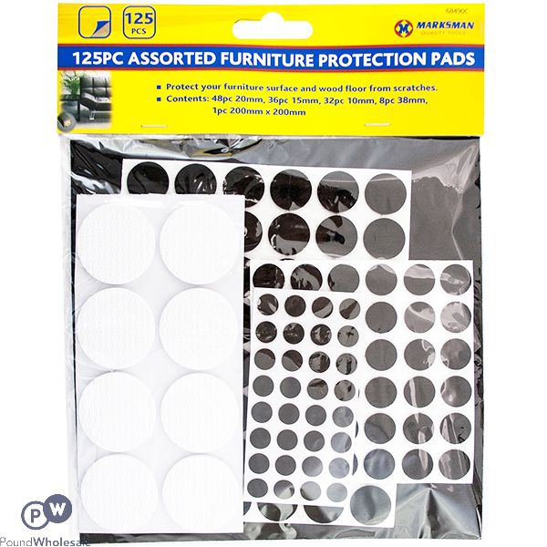 MARKSMAN ASSORTED FURNITURE PROTECTION PADS 125PC