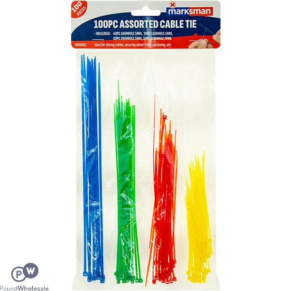 Marksman Assorted Cable Tie Set 100pc