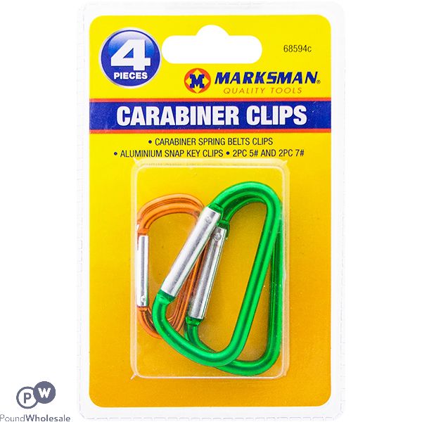 MARKSMAN CARABINER CLIPS SET 4PC