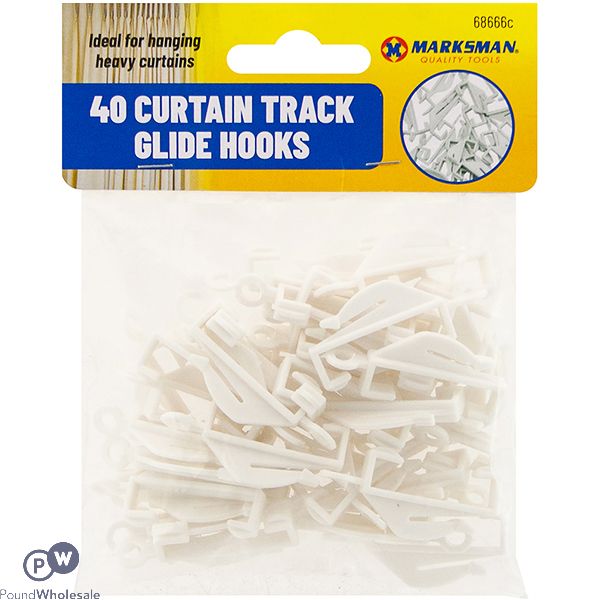 Marksman Track Glide Curtain Hooks 40 Pack