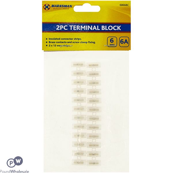 Marksman 6a Terminal Block 6mm 2pc