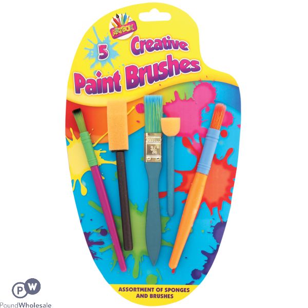 Kids Create Creative Paint Brush Set 5pc