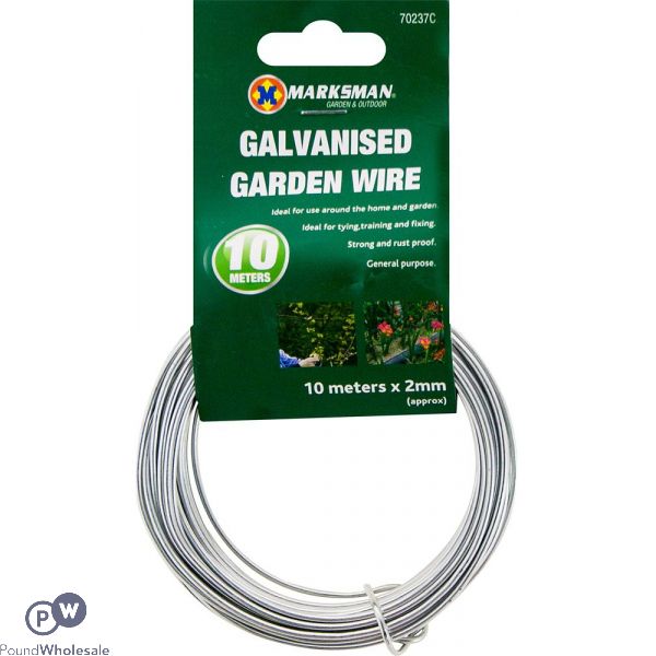 MARKSMAN GALVANISED GARDEN WIRE 10M X 2MM