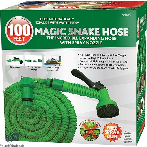 Marksman Magic Snake Expandable Garden Hose Pipe 100ft