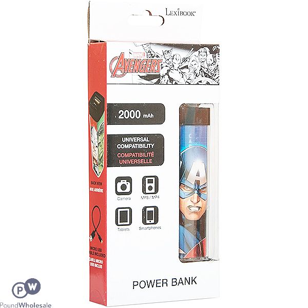 Lexibook Marvel Avengers 2000mah Universal Power Bank