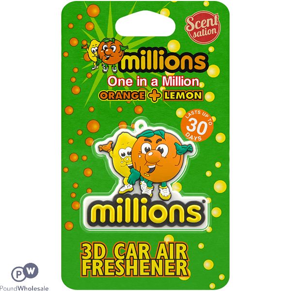 Millions Orange & Lemon 3d Car Air Freshener