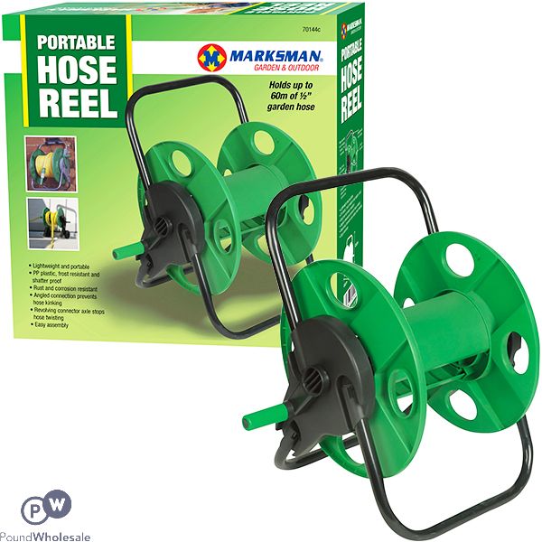 MARKSMAN PORTABLE GARDEN HOSE REEL 60M