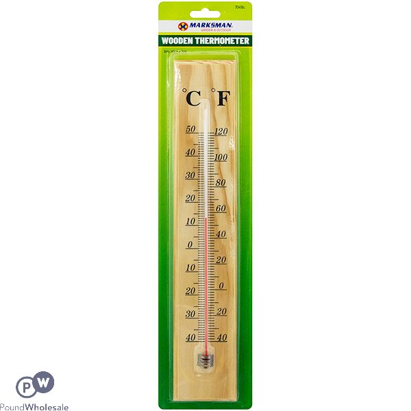 MARKSMAN WOODEN THERMOMETER LARGE