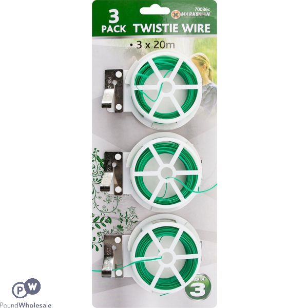 Marksman 20m Garden Twistie 3 Pack