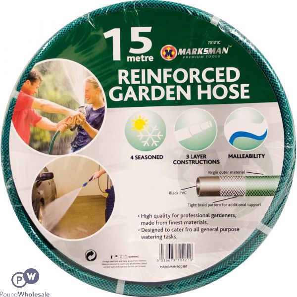 Marksman 15m Reinforced Pvc Garden Hose