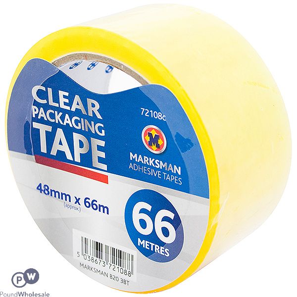 MARKSMAN CLEAR PACKING TAPE 48MM X 66M