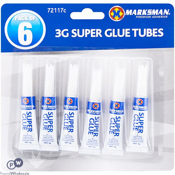 Marksman Super Glue Tube 3g 6 Pack