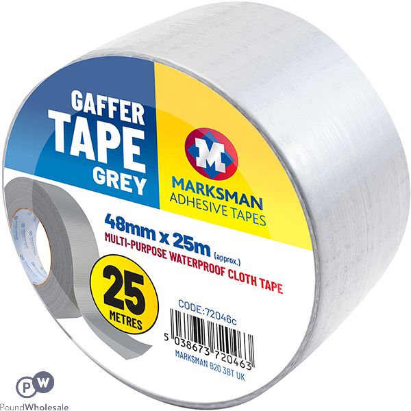 Marksman Grey Gaffer Duct Tape 48mm X 25m