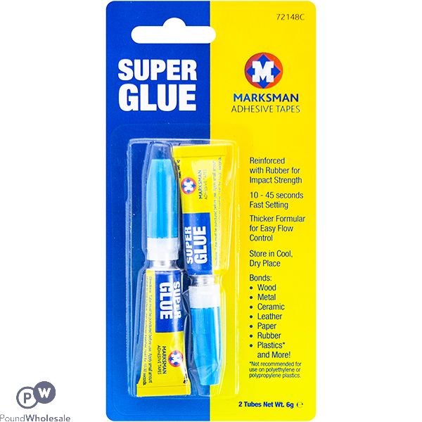 MARKSMAN SUPER GLUE TUBE 3G 2 PACK