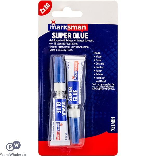Marksman Super Glue Tube 3g 2 Pack
