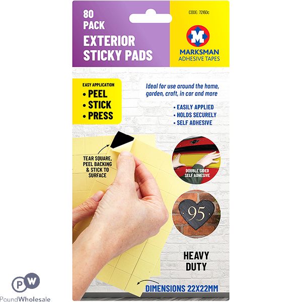 Marksman Exterior Sticky Pads 22mm 80 Pack