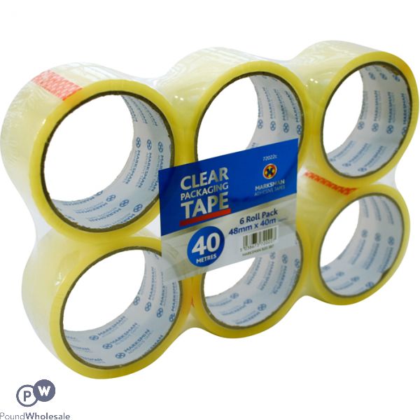 MARKSMAN CLEAR PACKAGING TAPE 48MM X 40M