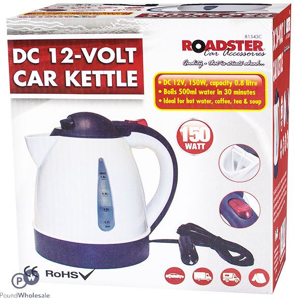 ROADSTER DC 12V CAR KETTLE 0.8L 150W