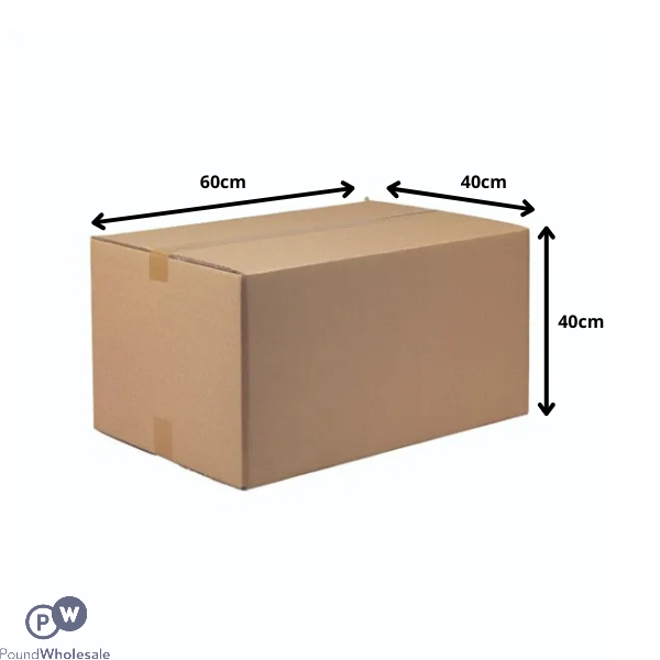 Strong Plain Double Wall Cardboard Box 60cm X 40cm X 40cm