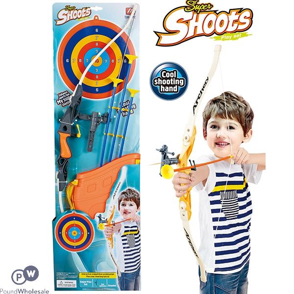 SUPER ARCHERY PLAY SET WITH DARTS, HOLSTER AND TARGET BOARD