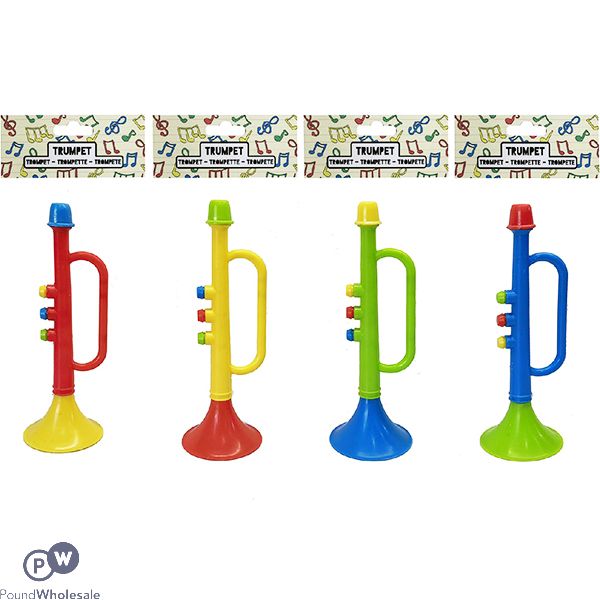 Mini Pp Musical Instrument Trumpet Assorted Colours