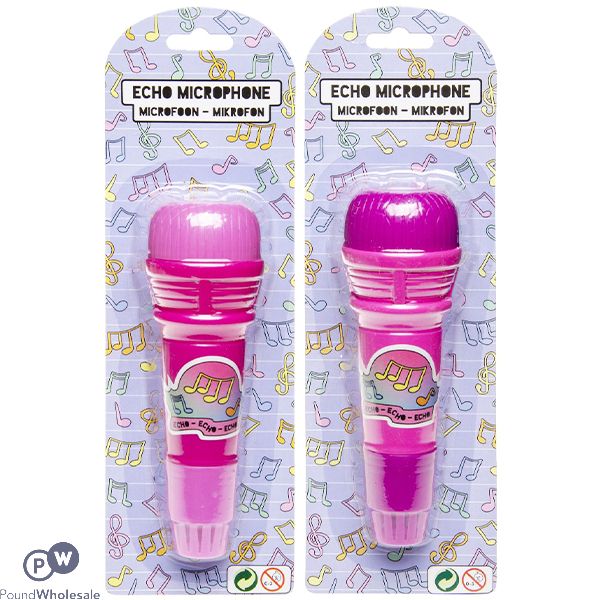 Kids Pink Echo Microphone Toy Assorted Colours