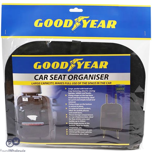 Goodyear Back Car Seat Organiser Storage Bag