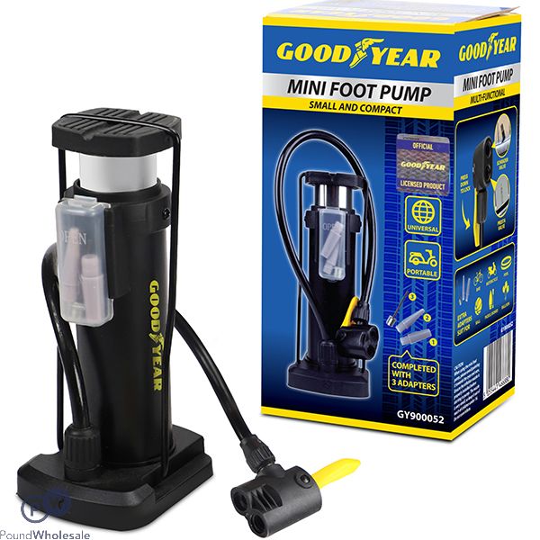Goodyear Small & Compact Mini Foot Pump Set