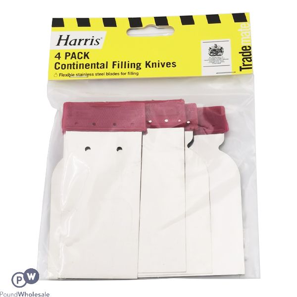 Harris Continental Stainless Steel Filling Knives 4 Pack