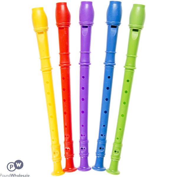 Pp Musical Instrument Recorder 30cm Assorted Colours